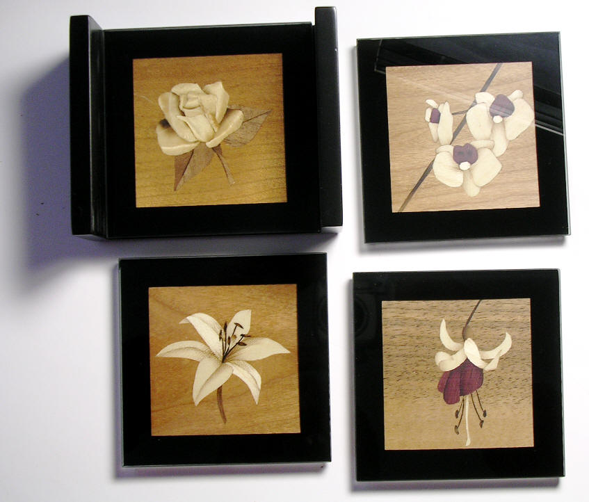 Marquetry coaster kit
