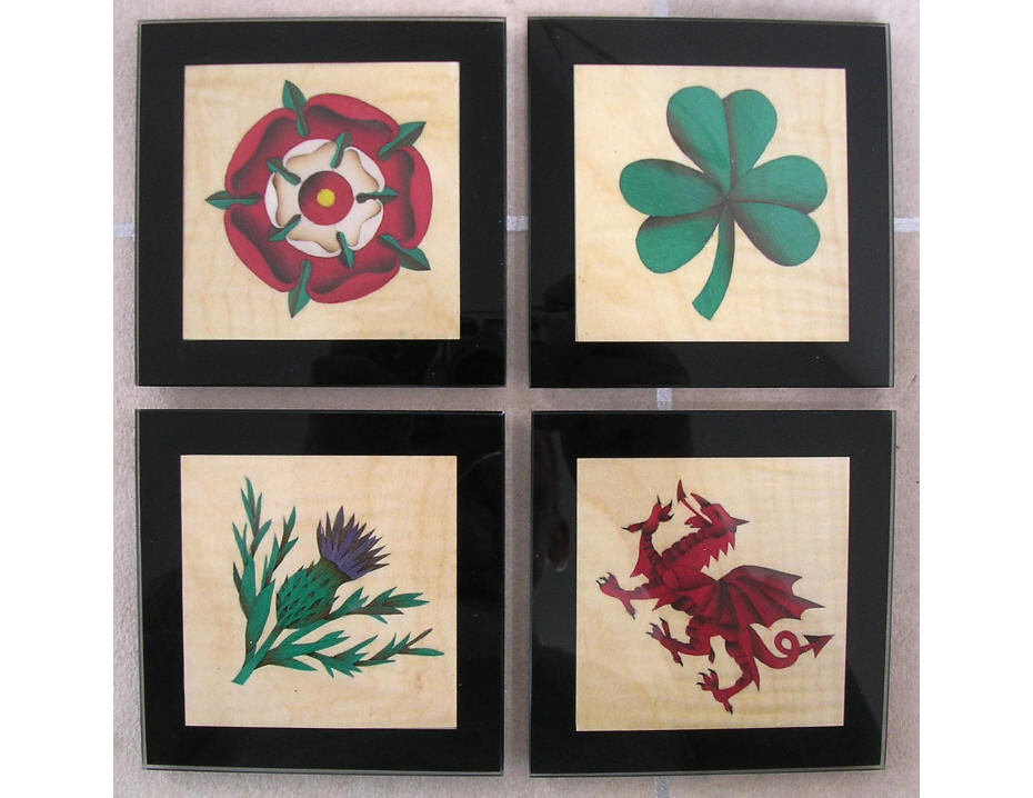 Marquetry coaster kit