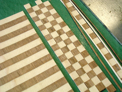 assembling a checkerboard design